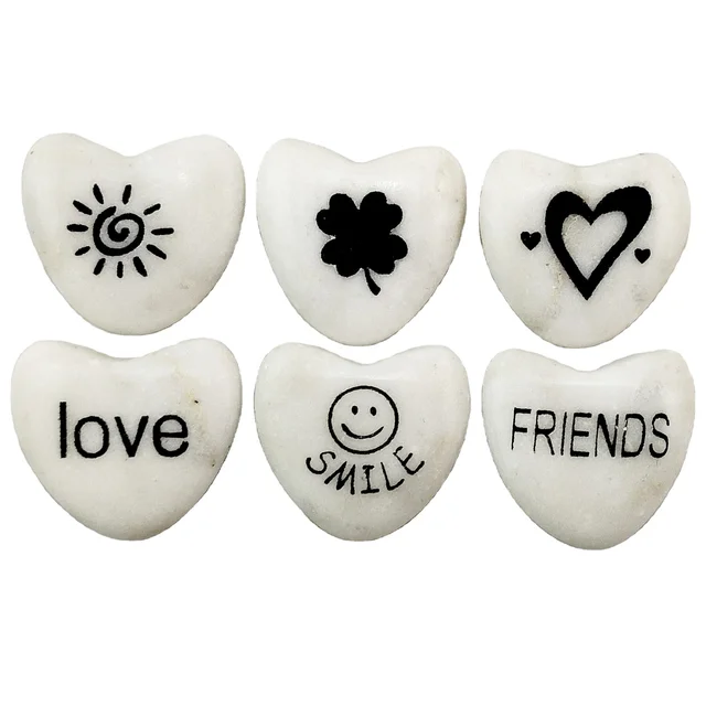 Factory Direct Customized Stone Heart With Engraving For Holiday Decoration Accept small orders Cheap Gifts
