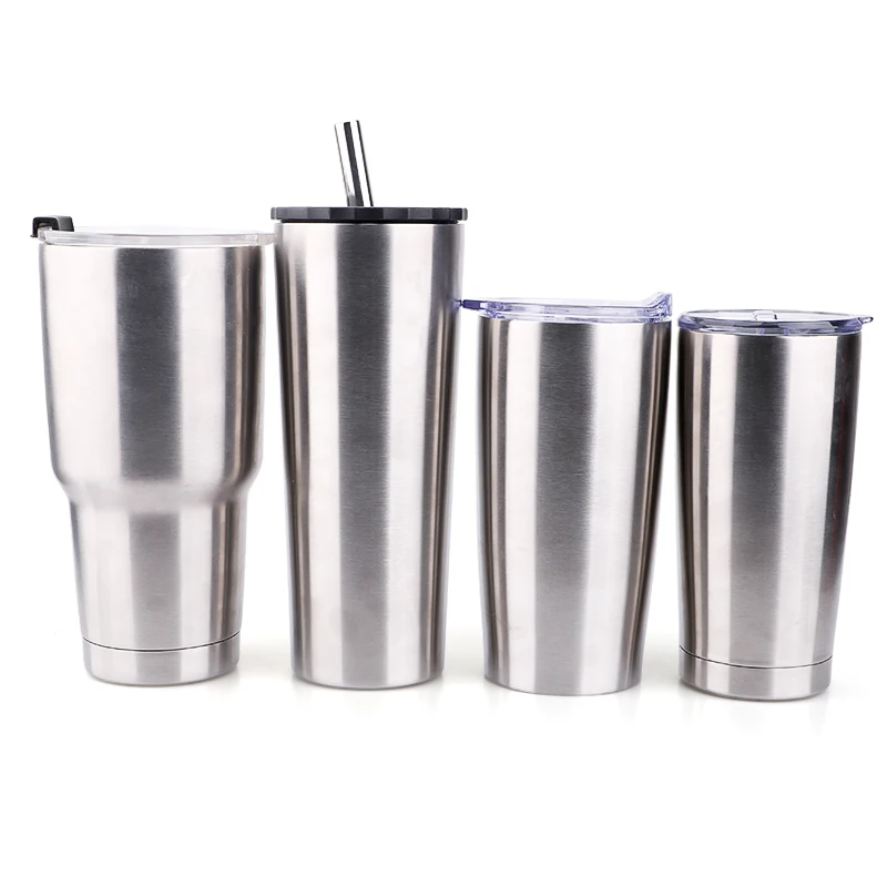 Factory Direct Sell Custom Logo 20OZ 30OZ Double Walled Stainless Steel Coffee Tumbler Cups With Lids