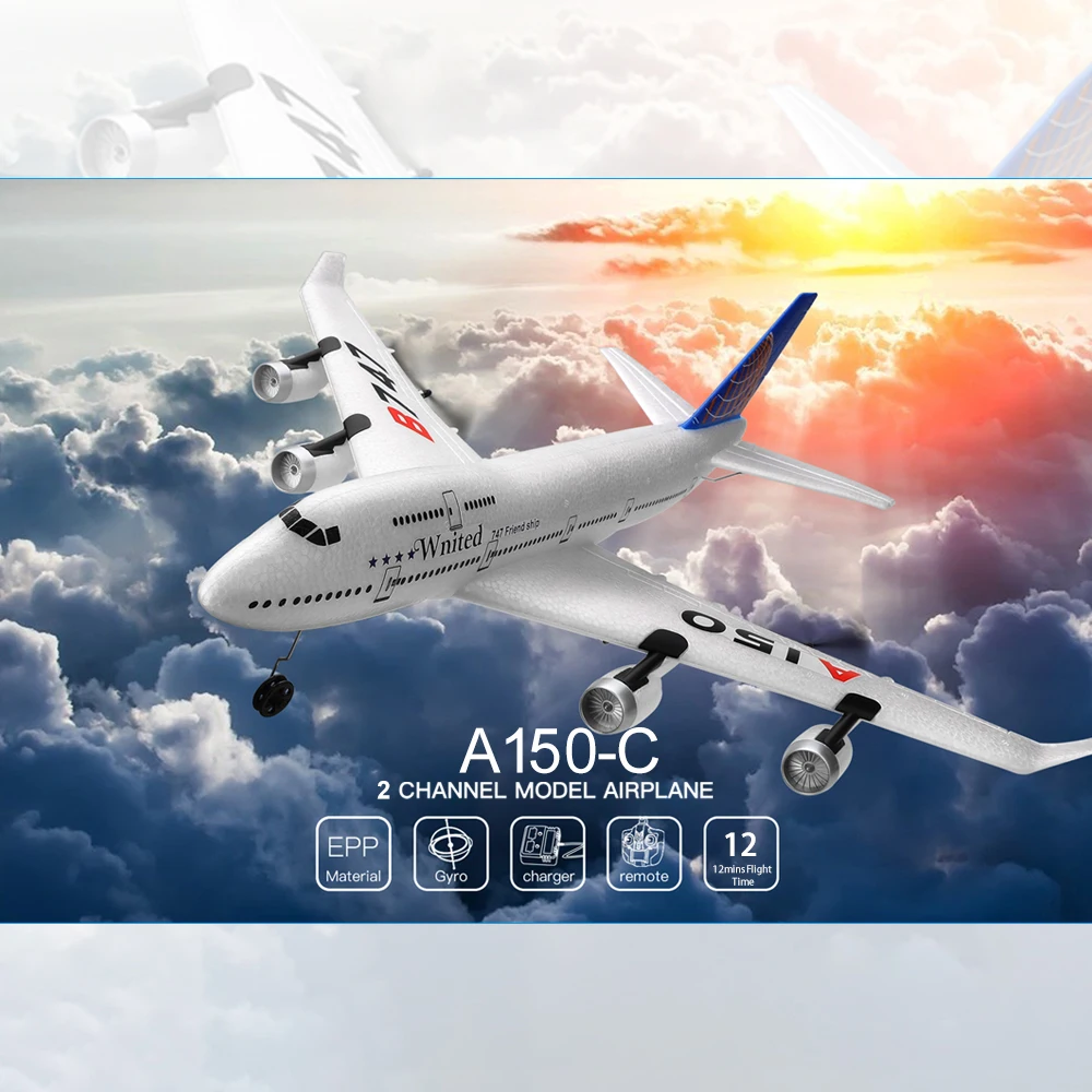 新着Wltoys XK A150-C飛行機B747 BOYIN 747 510mmウィングスパンEPP2
