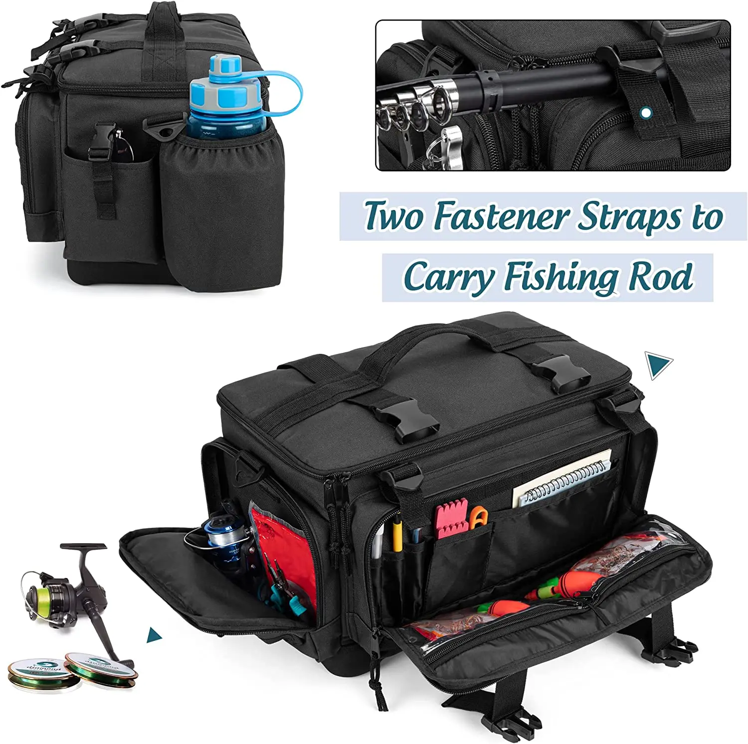 Custom Fishing Tackle Tote Storage Bags Water-resistant Fishing Gear ...