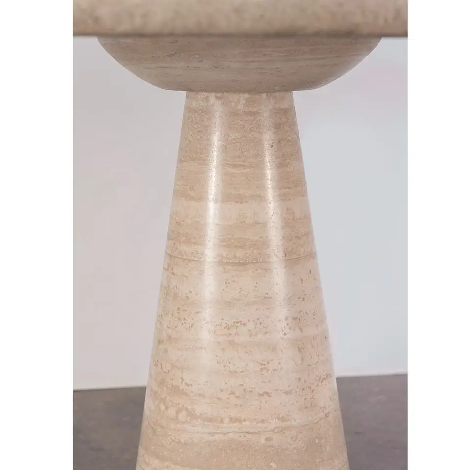 Натуральный камень на заказ домашний декор для гостиной круглый стол в скандинавском стиле из травертина