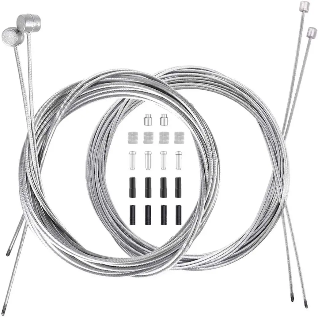 4PCS Bike Brake Cable Shifter Cable, Bicycle Gear Cable Wire for Mountain Bike, Bike Brake Wire Set for Universal Bike_0