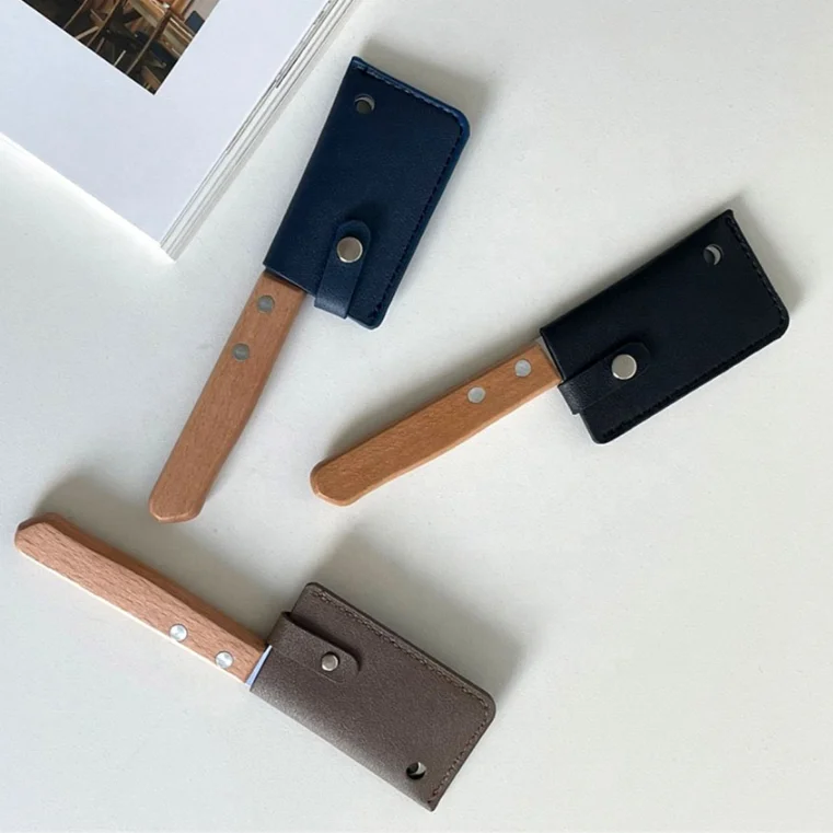 Четыре кнопки мясных ножей шеф-повара чехлы на заказ Ножи Нож для защиты кромок Синтетическая кожа нож нарезки мяса защитные насадки