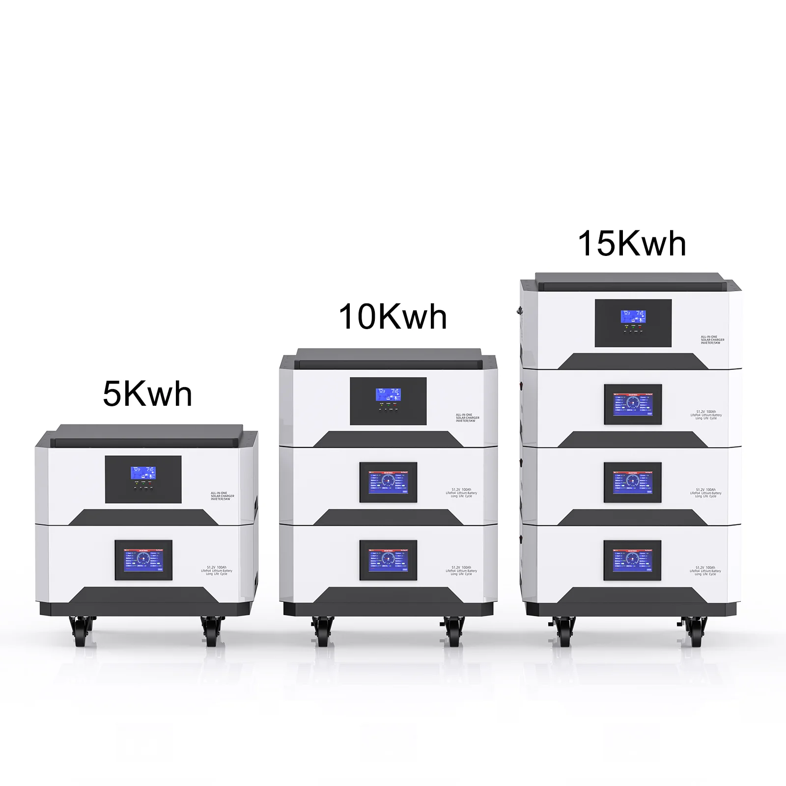 Avepower 51.2V 100Ah Litiumjonbatterier 5Kwh Stapelbart energilagringssystem för hem 48V LiFePO4-batteri