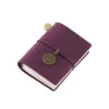 Crazy horse leather dark purple-2 refills included