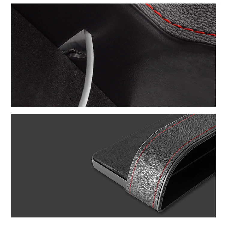 Car Seat Side Gap Filler Seat Leakproof Finisher Multifunctional Leather Storage Box Water Cup Holder Interior Accessories