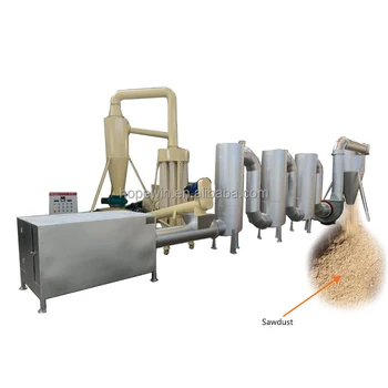 Air flow sawdust dryer machine, hot-air stove dryer with cyclone, air pipe tube wood sawdust dryer