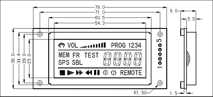 
2019 Горячая Распродажа Новый сегмент Монохромный ЖК-модуль 4 цифры 7 в корпусе с двурядным расположением выходов с ЖК-дисплеем 