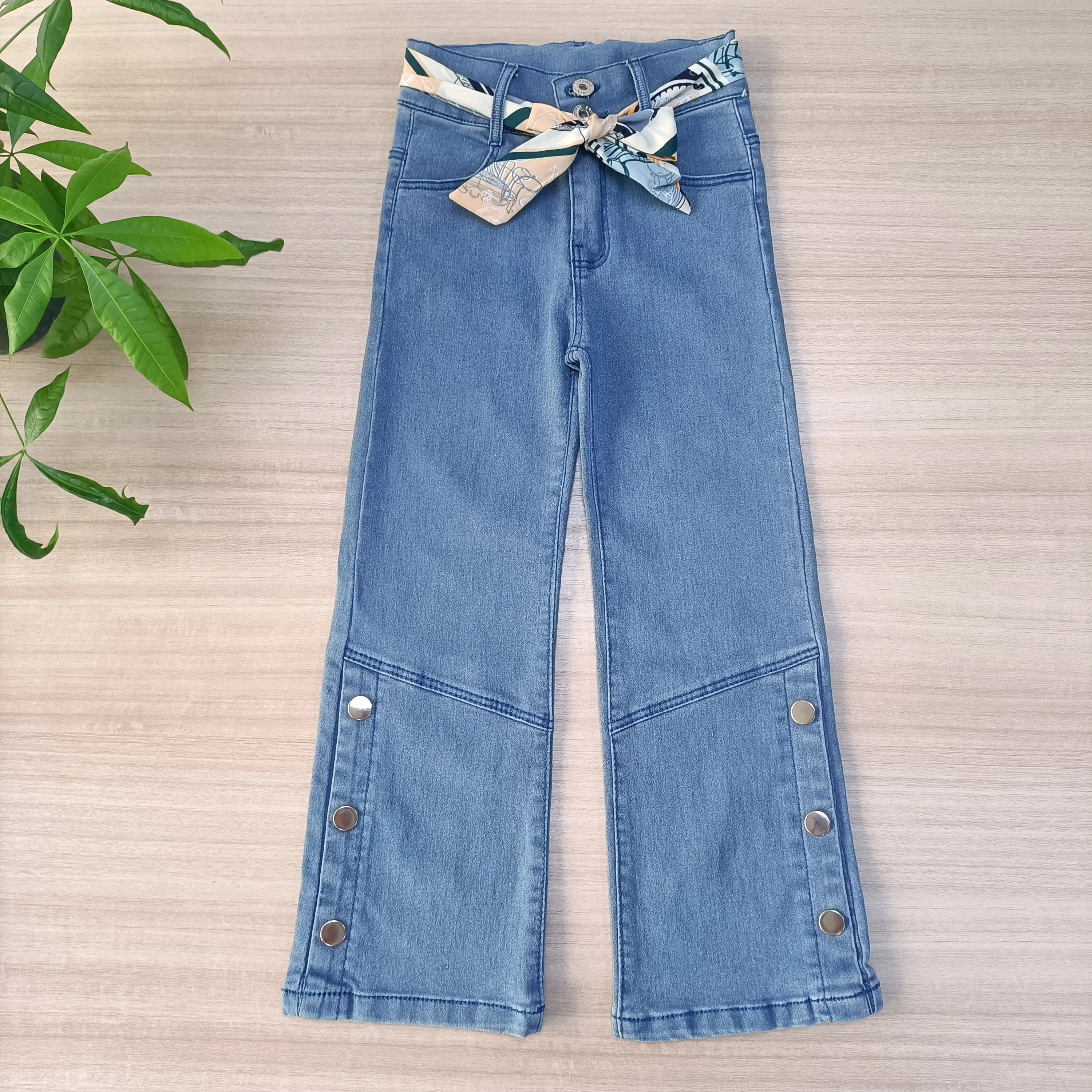 New Design Jeans Trouser For Kids Girls Boot Cut Stretch Denim Fashion