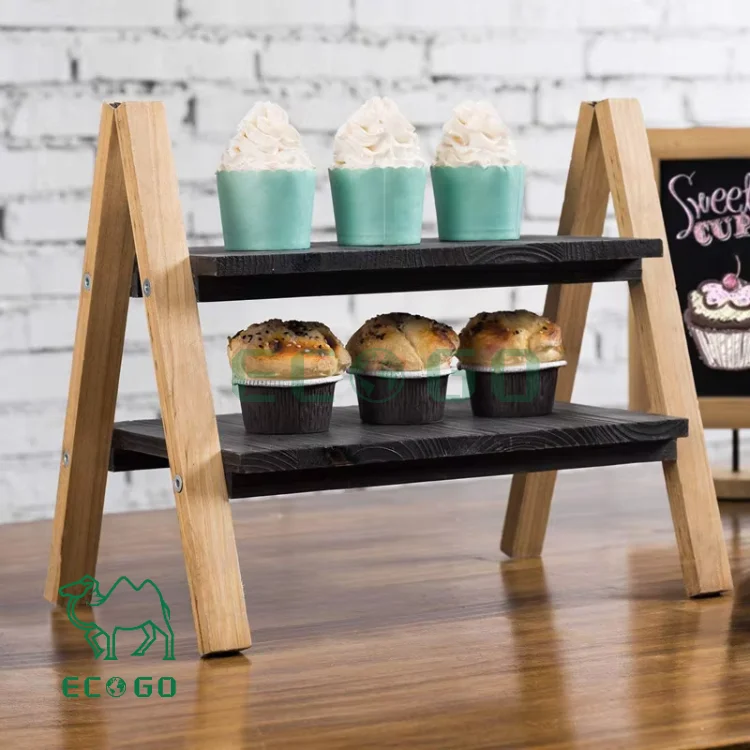 GHYJPAJK Présentoir à Gâteaux En Bois à 3 Niveaux - Support De Gâteau De Mariage - Dessous De