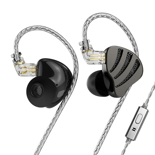 ND Nice 1BA+1DD Hybrid Headphone HiFi In Ear Wired Mic Monitor Earbuds