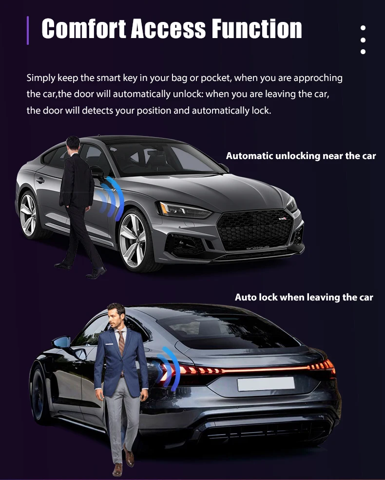Upgraded Smart Lcd Car Key with Touch Screen PKE Function Original Car Remote for Audi BMW