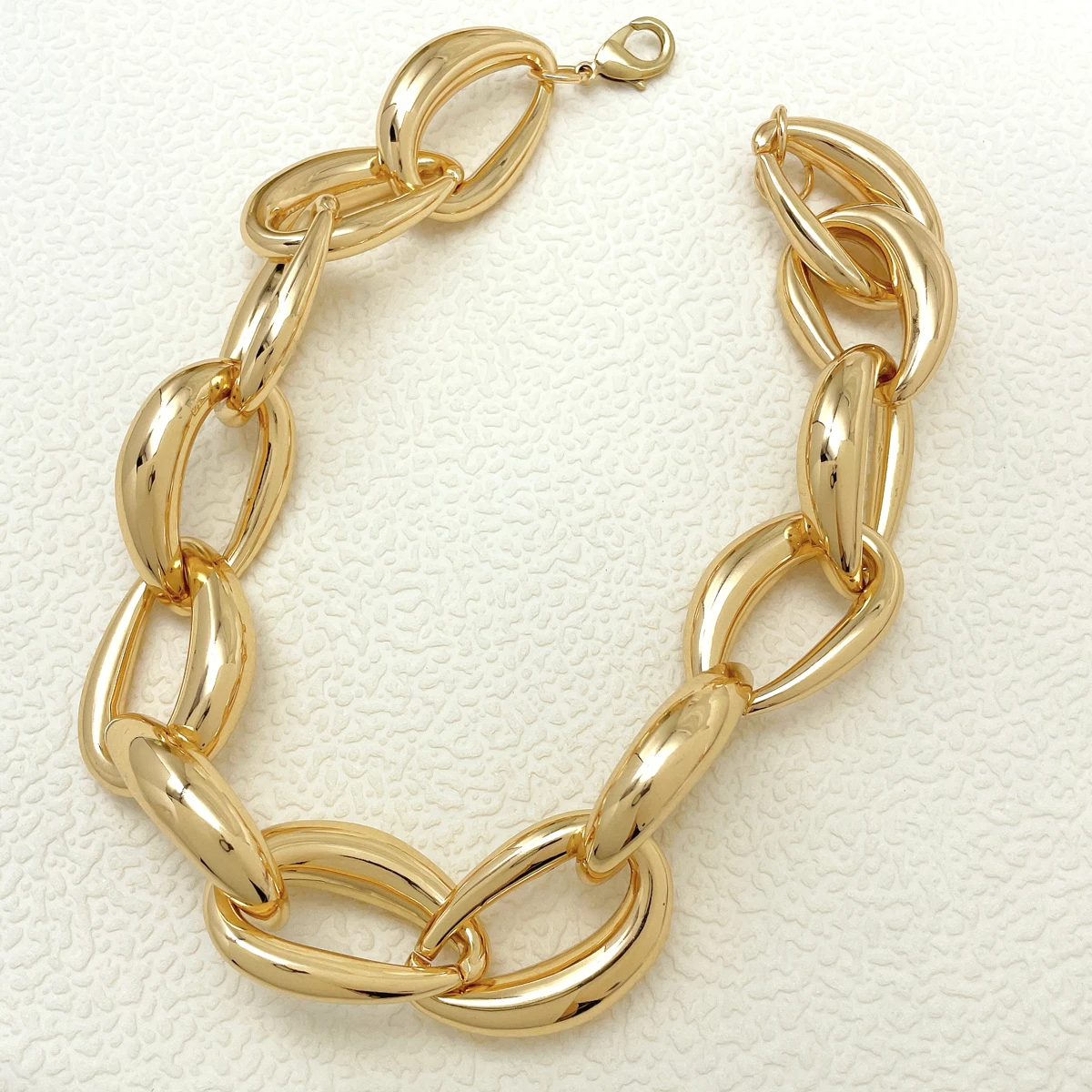 product 18k gold plated geometry choker necklace for women new fashion classic link chain design for anniversaries-5