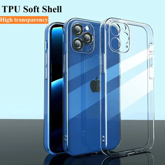 Transparent Phone Case Transparent TPU full package silicone soft rubber cellphone Protective Cover