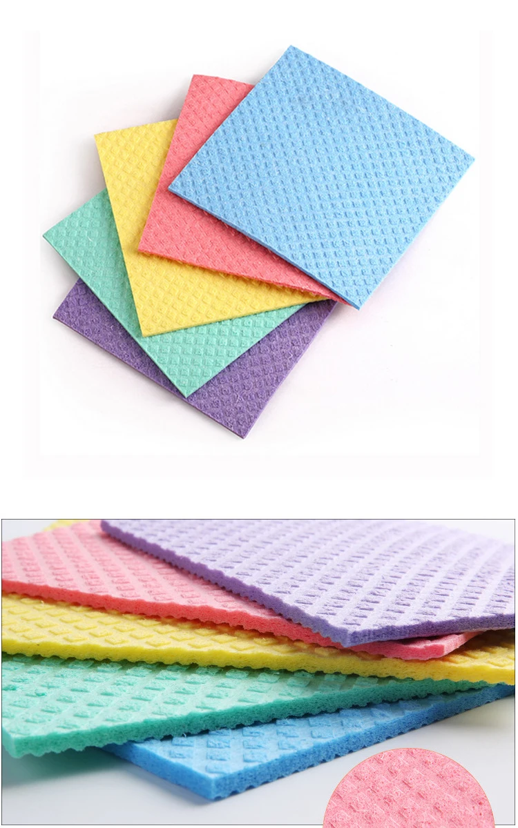 Environmentally Friendly Swedish Dishcloth Cellulose Sponge Cloths Reusable Cellulose Cotton
