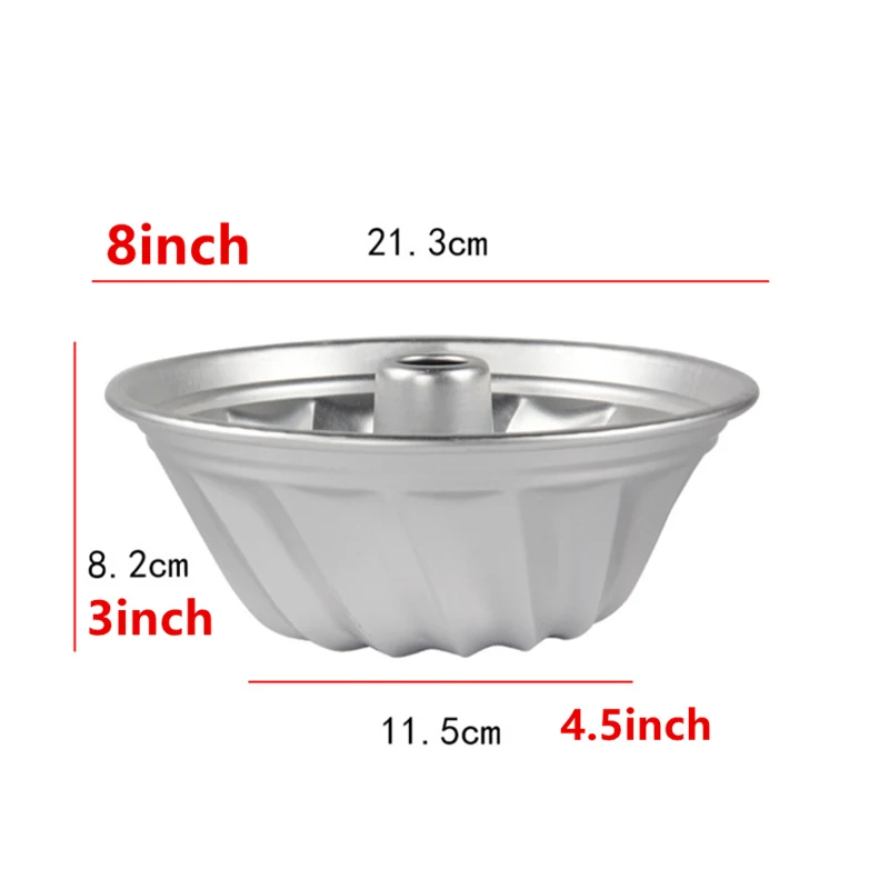 8 inch bundt pan fluted tube