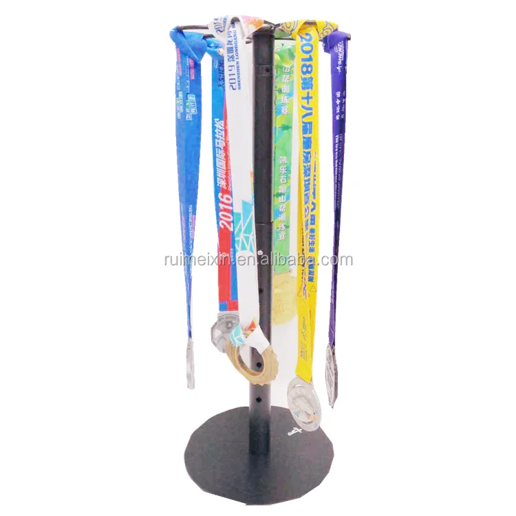 Rotating Medal Display Hanger Rack with Adjustable Stand Medal Storage Hanging Display