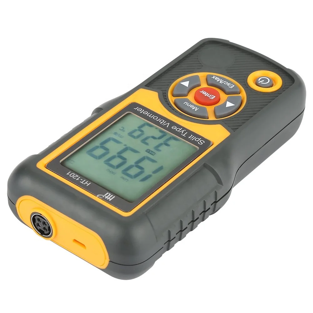 Ht-1201 Digital Meter Displacement Measurement Machine Vibration Analyzer Portable Balancer for Hvac, Motors, Engines, Generator