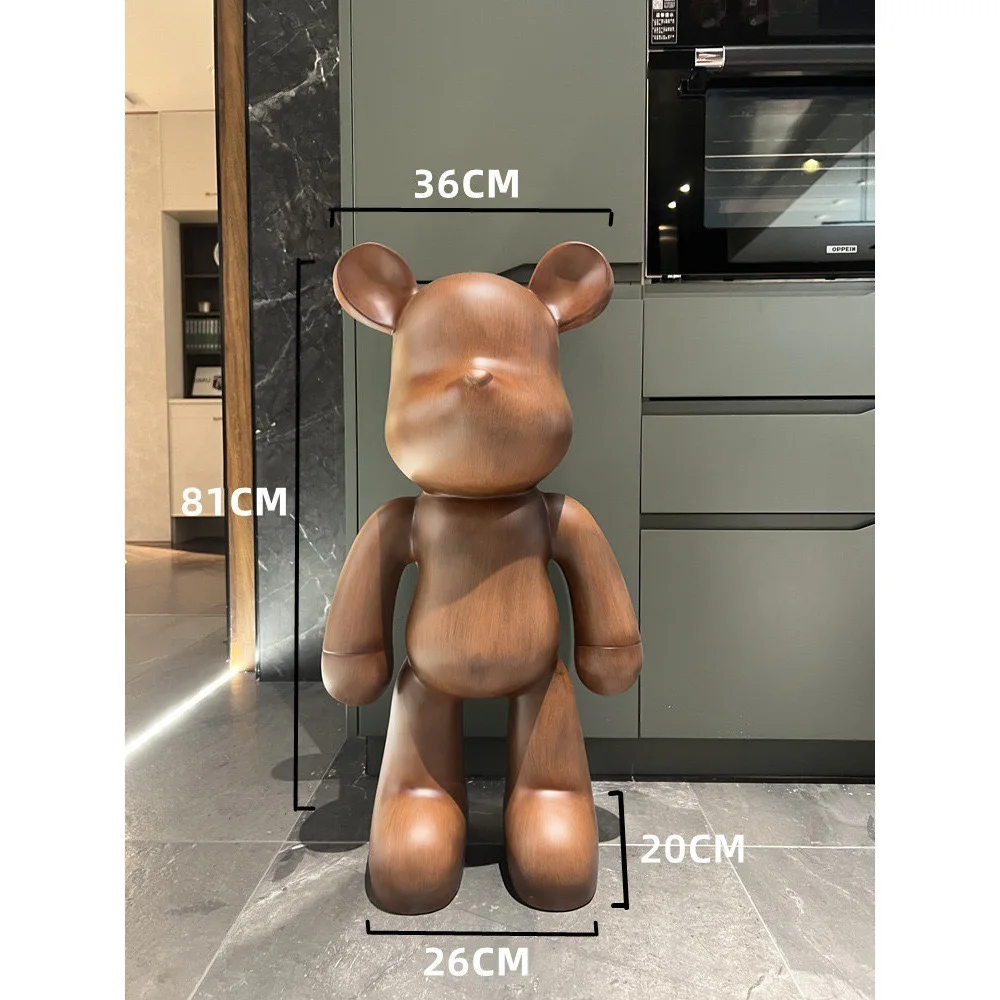 product promotional oem brown bear customized animal toys resin crafts sculpture for children214-4