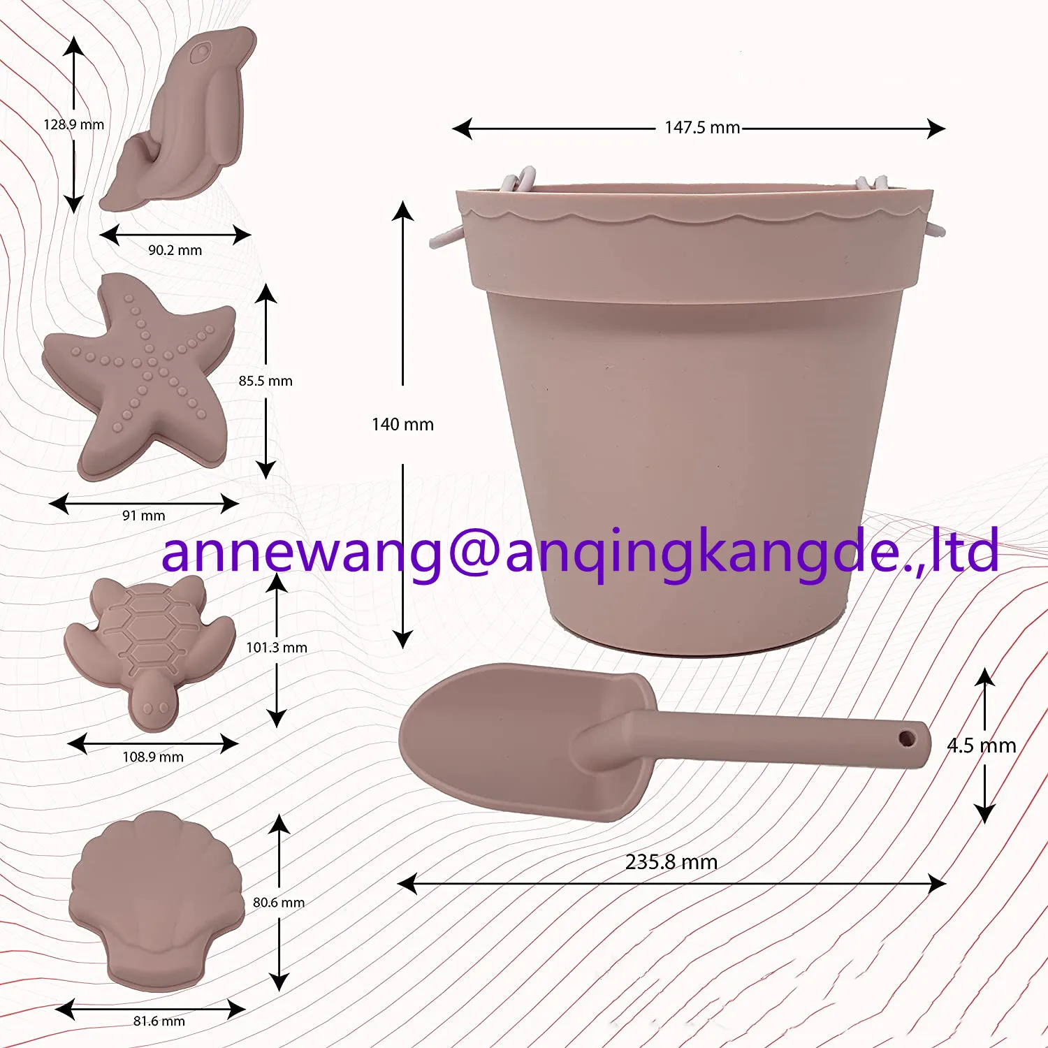 Новые экологически чистые силиконовые детские пляжные игрушки многоразовые игрушки-ведра для