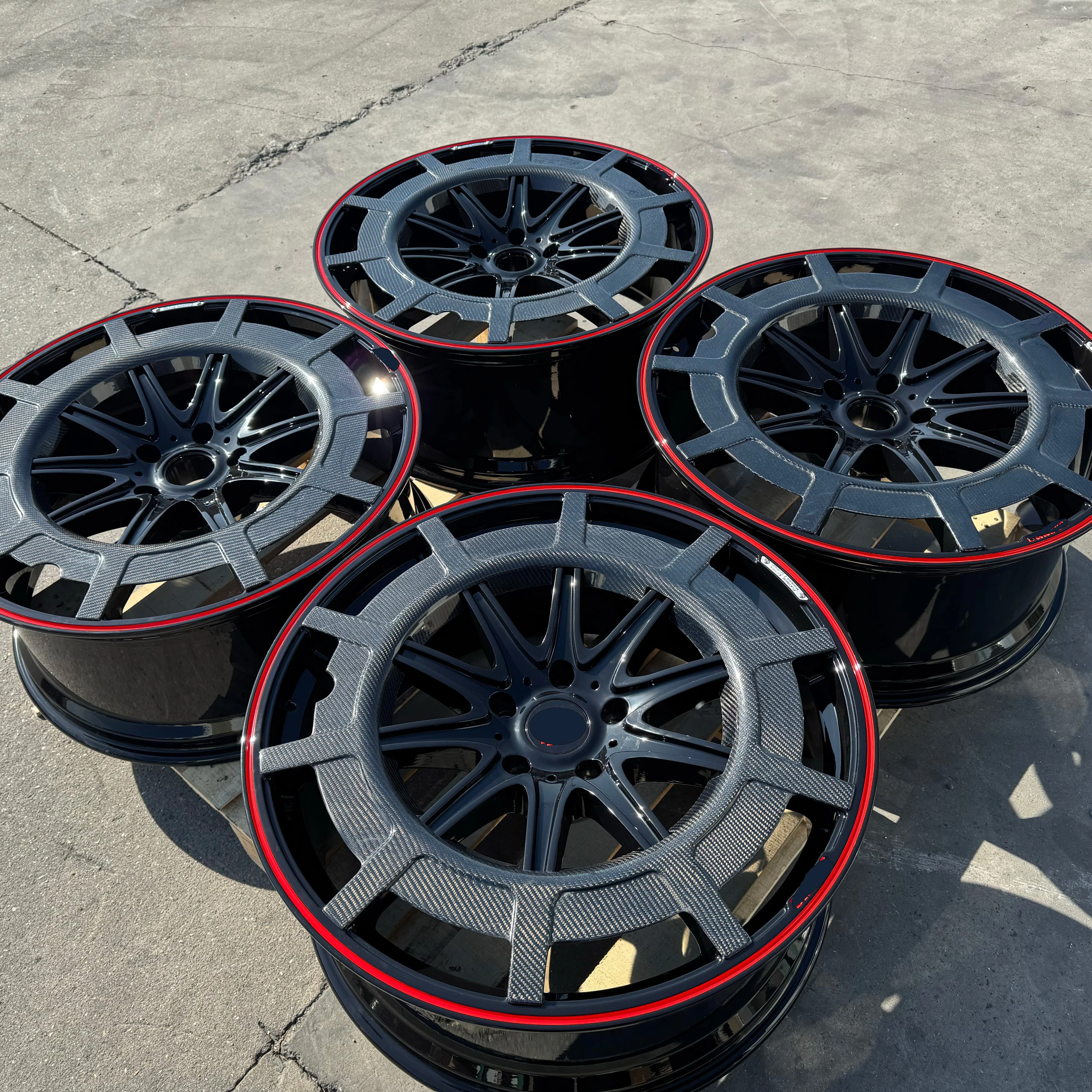 Custom G900 Forged Rim 22 23 24INCH For Mercedes G-Class 5 130 Wheel Pure Carbon Fiber Ring