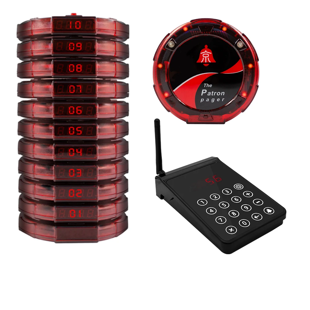 New Design Restaurant Wireless Pager Queue System Disk Guest Call  Pager/vibrating Pagers on Sale
