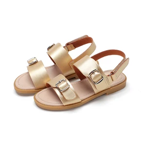 High Quality Outdoor Beach Non-Slip Waterproof Buckle Flat Children'S Sandals for Kids Girl