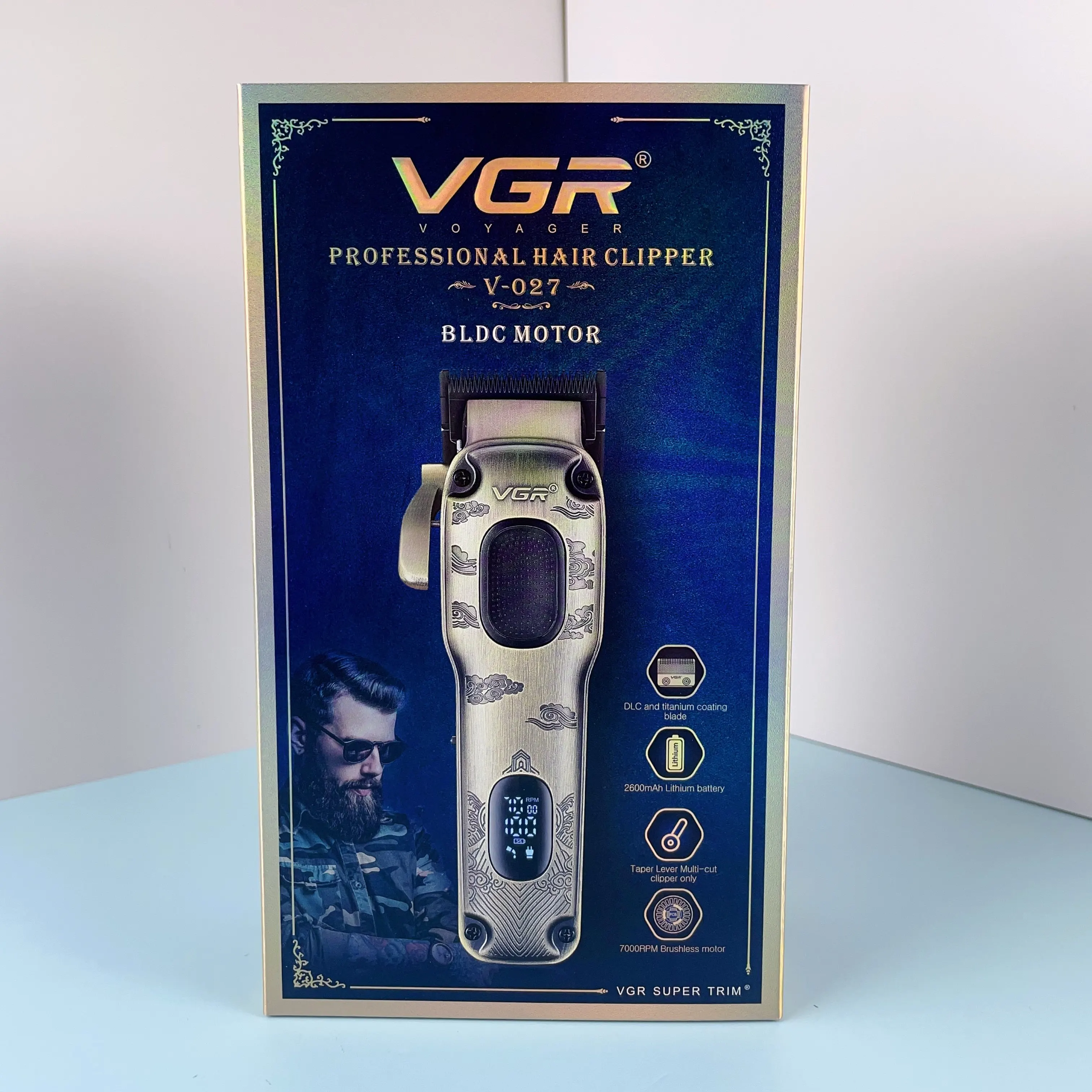 VGR V-027 Metal Cordless Beard Trimmer for Men - Professional