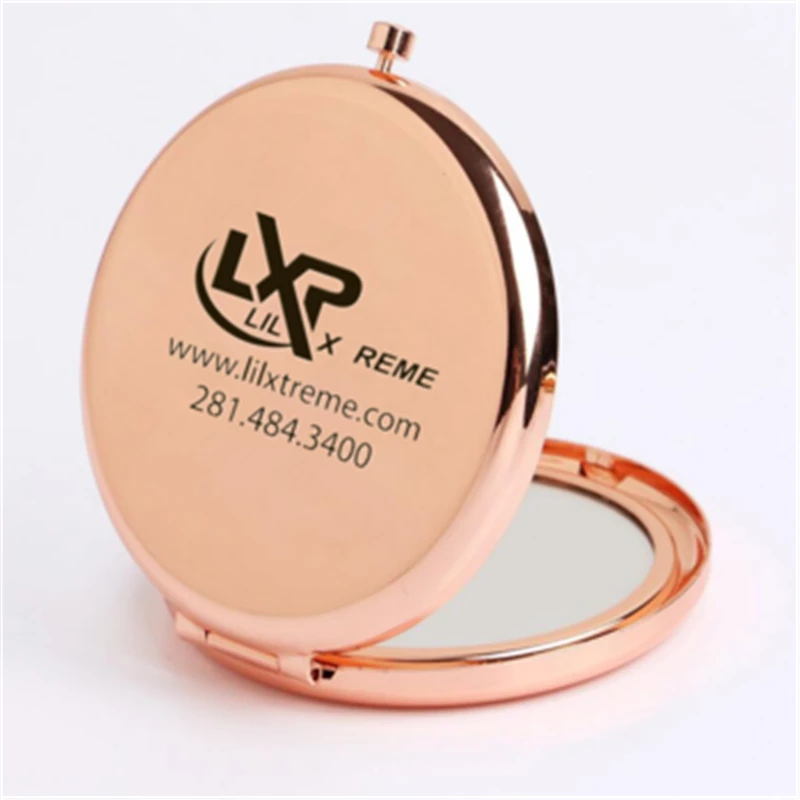 High Quality New Style Small Size Blank Metal Compact Mirror Customized Printing Pocket Mirror