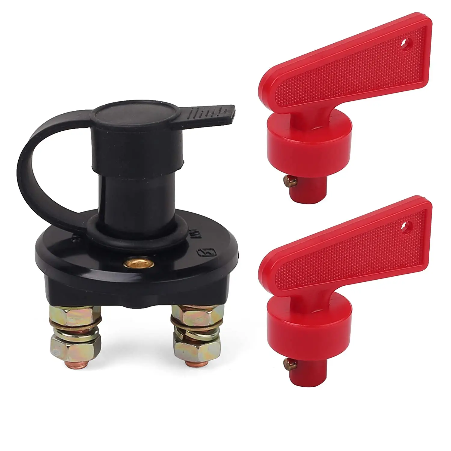Battery Disconnect Switch Isolator Master Switches for Marine Boat Car Vehicles 12V/24V Battery Switch Master Isolator Cut On/Off Disconnect Switch for RV Battery Marine Boat Car Vehicle Waterproof 