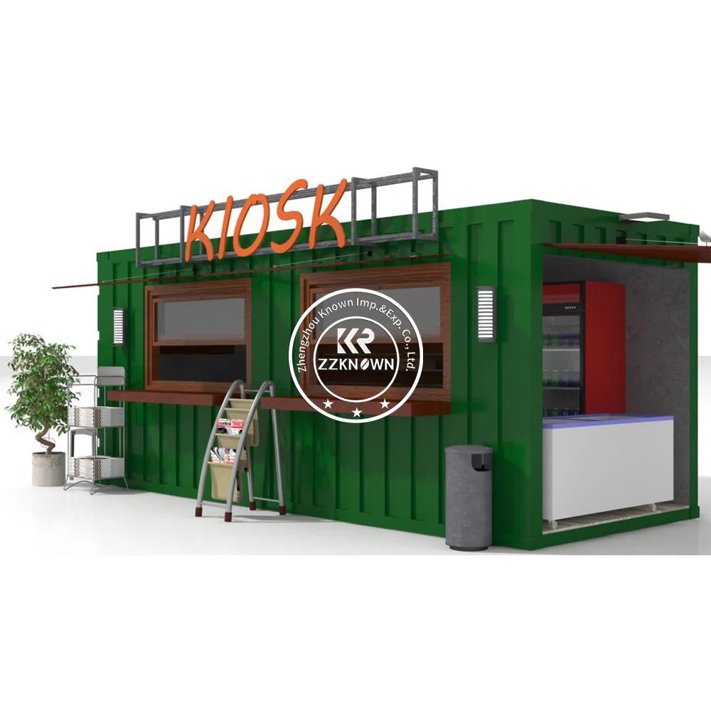 Container Restaurant and bar Steel 20ft 40ft Cafe Coffee Shipping Container Bubble Tea Kiosk Coffee Kiosk Food Kiosk Mall