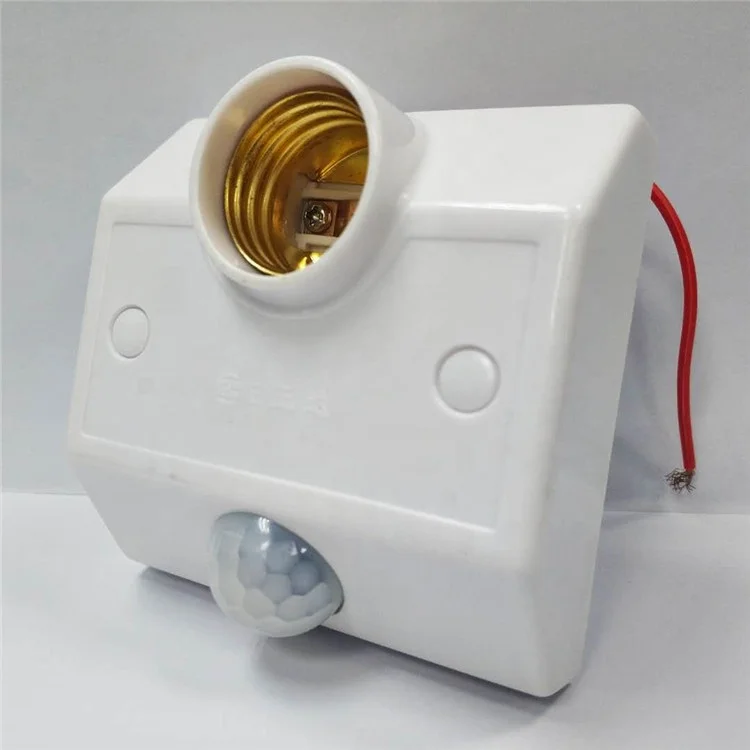 PIR Sensor Lamp Holder Sensor Light Base E27 Holder with PIR Sensor