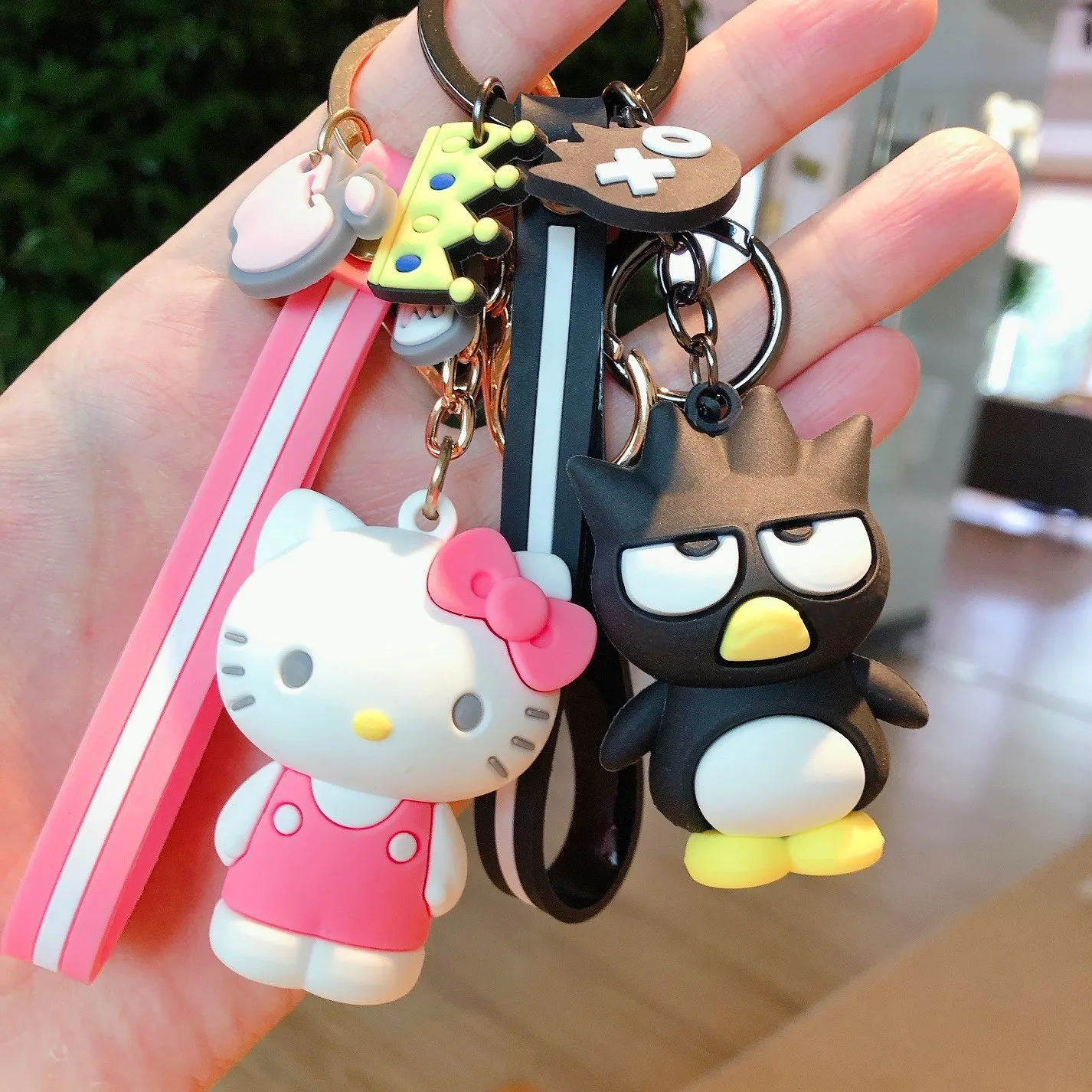 Kuromi Keyring with Charm