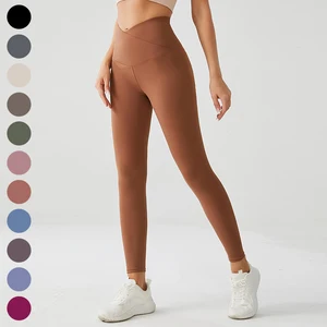 LULU Buttery Soft Eco-friendly Women's High Waist Workout Yoga Pants Recycled Booty Crossover Leggings for Women