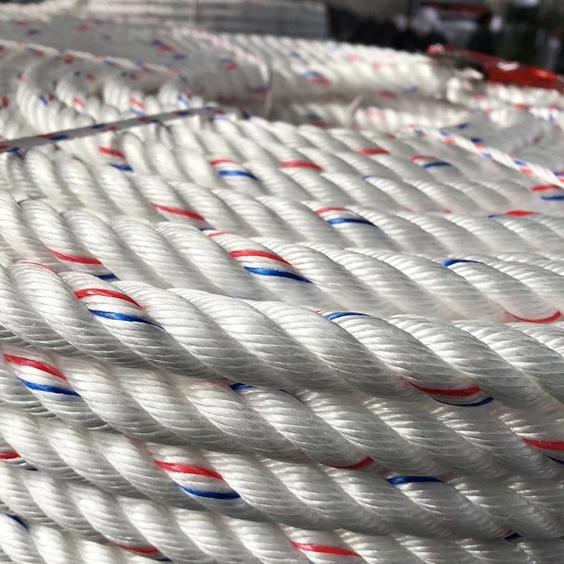 Super Strong 3-Strand Twisted PE PP Plastic Rope 16mm 18mm Coiled for Outdoor Use