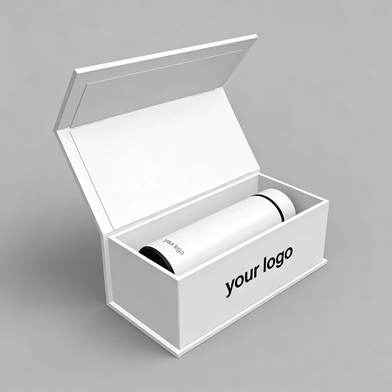 Kotak Hadiah Berkualitas Tinggi dengan Magnet untuk Tumbler, Kotak Botol Air Bergaya dengan Laminasi Doff, Kotak Parfum dan Lilin yang Dibuat Khusus di Pabrik