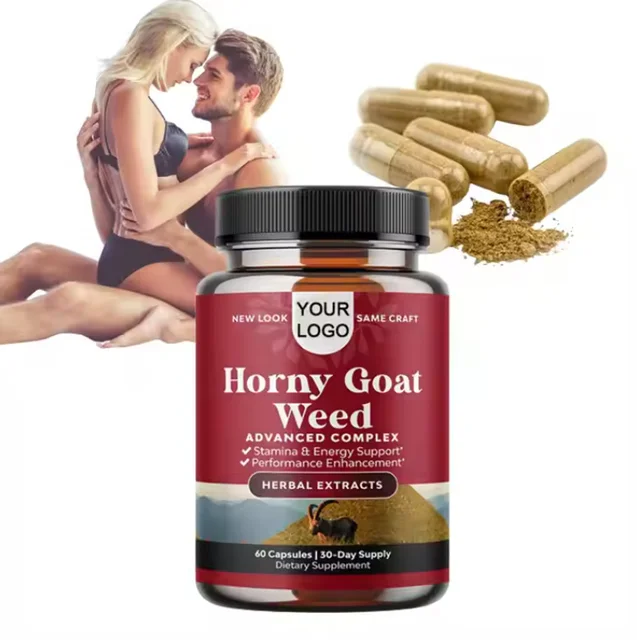 OEM private label horny goat weed capsule tongkat ali, l-arginine maca root powder saw palmetto capsules for men