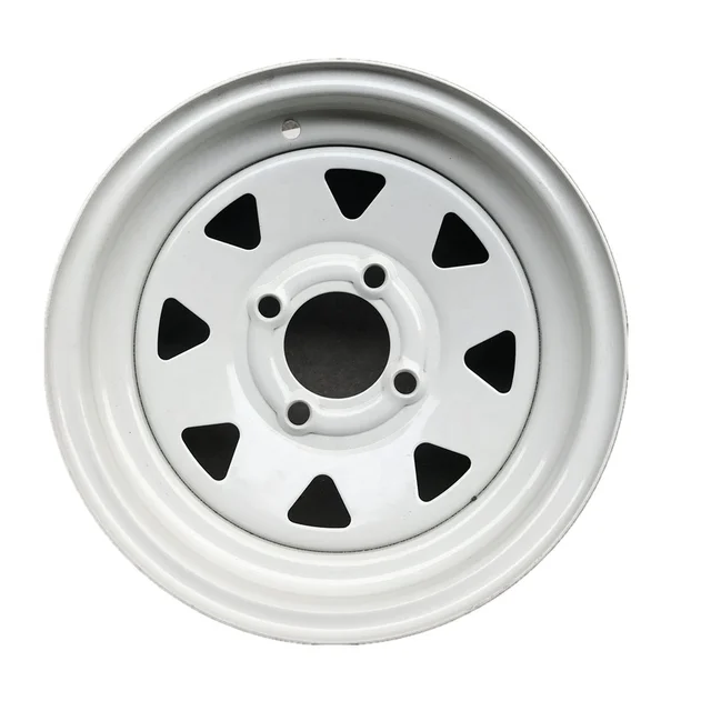 4 Hole Trailer Wheel Rim 12*4 Steel Rim Wheel Hub for Touring RV Dining Car