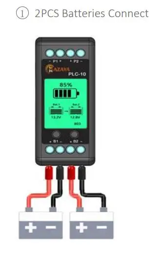 
 Балансировочный эквалайзер Mazava для свинцово-кислотных батарей 24 в 48 в 96 в, 12 В, 10 А, литиевая батарея  