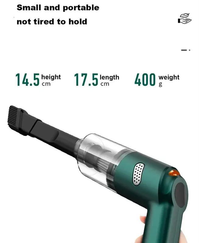 Car Cleaning Wet and Dry Strong Suction High-power Car Vacuum Cleaner Dry Wet Handheld Wireless Car Vehicle Mini Vacuum Cleaner
