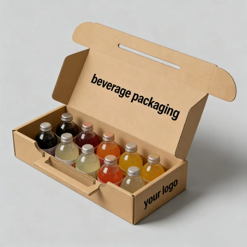 Scatole personalizzate stampate per lattine, scatole in cartone ondulato per imballaggio di bevande, scatole per spedizione di birra e bibite gassate con maniglia