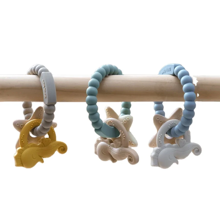 Cartoon-Shaped Food Grade BPA-Free Custom Silicone Baby Teether Soft Toy Pacifier Ring Unisex Customized Teething Aids