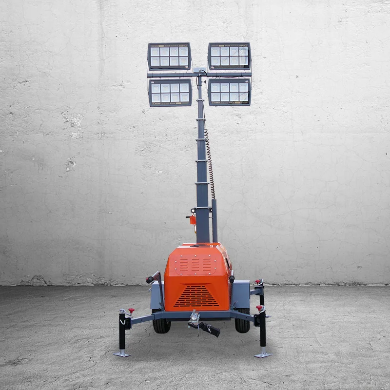 Free Shipping Euro 5 EPA Led Tower Light Portable Small Light Tower Mobile Light Tower