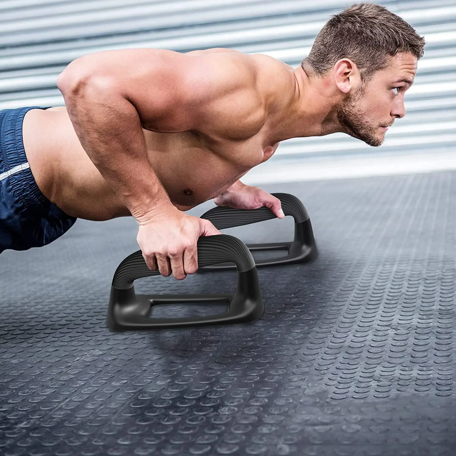 SELEWELL Push up Bars Stands With Thickened Soft Plastic Handle Stable and Non-Slip Base Push up Handles Perfect for Use