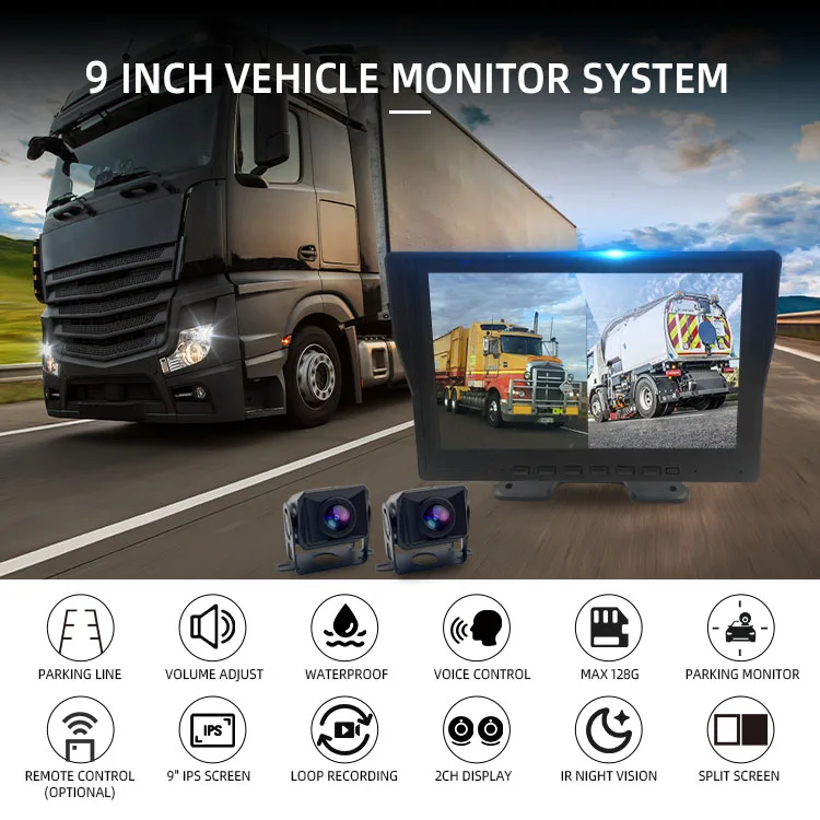 Wemaer Manufacturer Vendor 1080P IPS Screen Rearview Security Truck Camera Heavy Duty Vehicle Coach Bus Monitor System supplier
