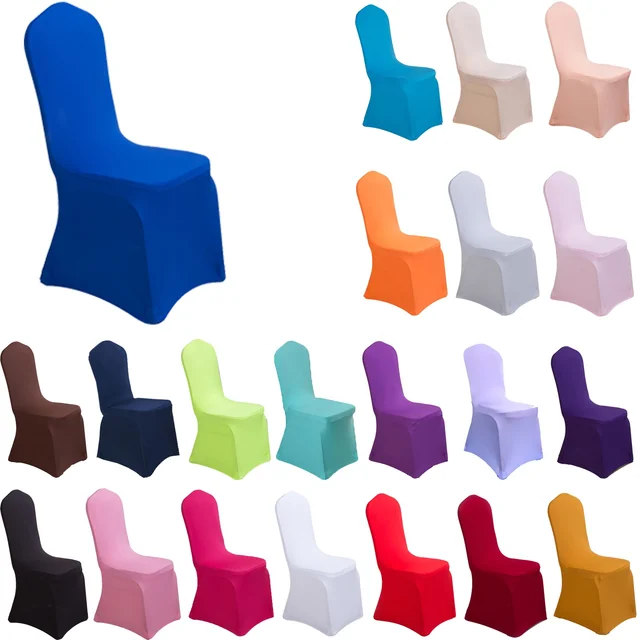 Hot Selling Royal Blue Stretch Spandex Scuba Elastic Chair Cover for Wedding Banquet Party Events Hotel Restaurant Conference