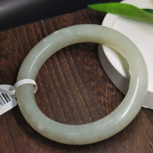 Natural Jade Bracelet Healing Energy Hand Cutting Green HOTAN Jade Stone Bangles for Women Burma GemstoneJewelry