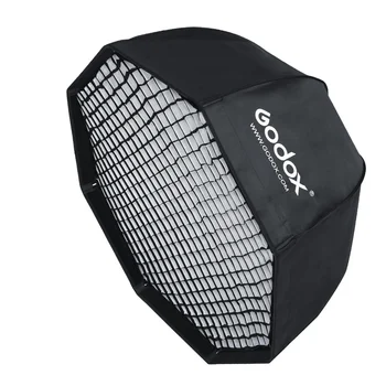 Godox 95cm 37.5in Portable Octagonal Umbrella Softbox with Honeycomb Grid Bowens Mount Studio Flash Softbox SK400II QT400II