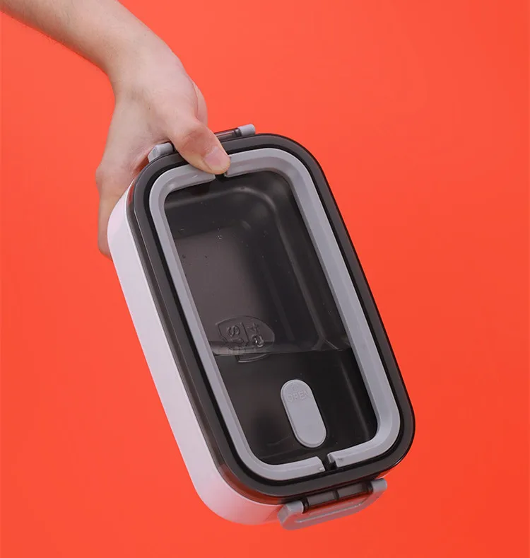 Airtight Modern Eco Friendly Double Layer Ins Style Insulated Custom Student Metal Stainless Steel Kids Tiffin Bento Lunch Box