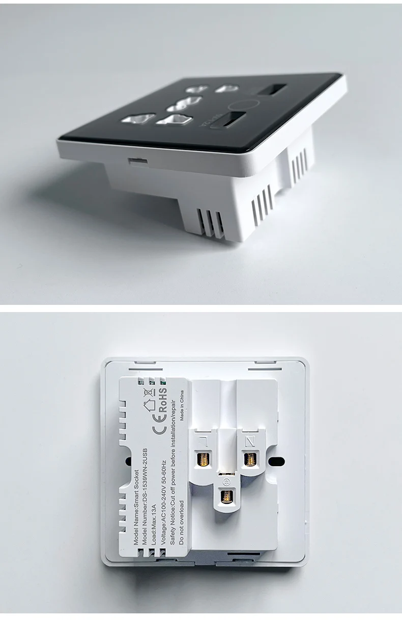 Smart Home Universal USB Wall Socket 13A Tuya Zigbee Multi-function Power Socket Alexa Google Home